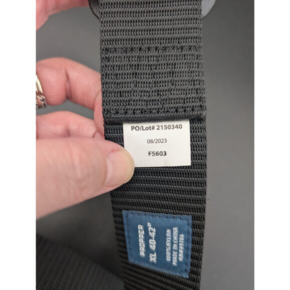 Propper Tactical Belt Mens XL 40-42 Black Nylon Webbing Outdoor F5603 Duty Gear - Picture 6 of 7